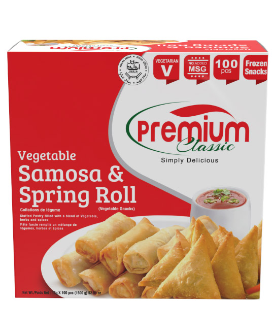 PREMIUM CLASSIC SAMOSA & SPRING ROLL COMBO (100P/PAC)